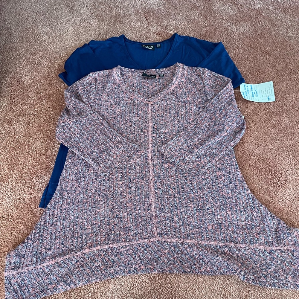 (2) Onque casual women’s 3 quarter sleeve length top